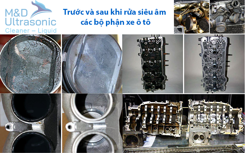 Công nghệ làm sạch bằng sóng siêu âm cho các bộ phận xe ô tô