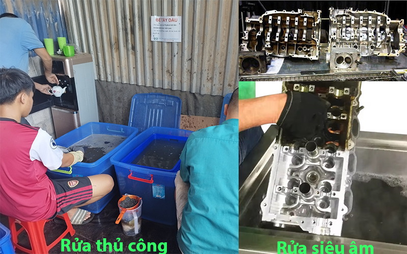 So sánh rửa siêu âm và thủ công