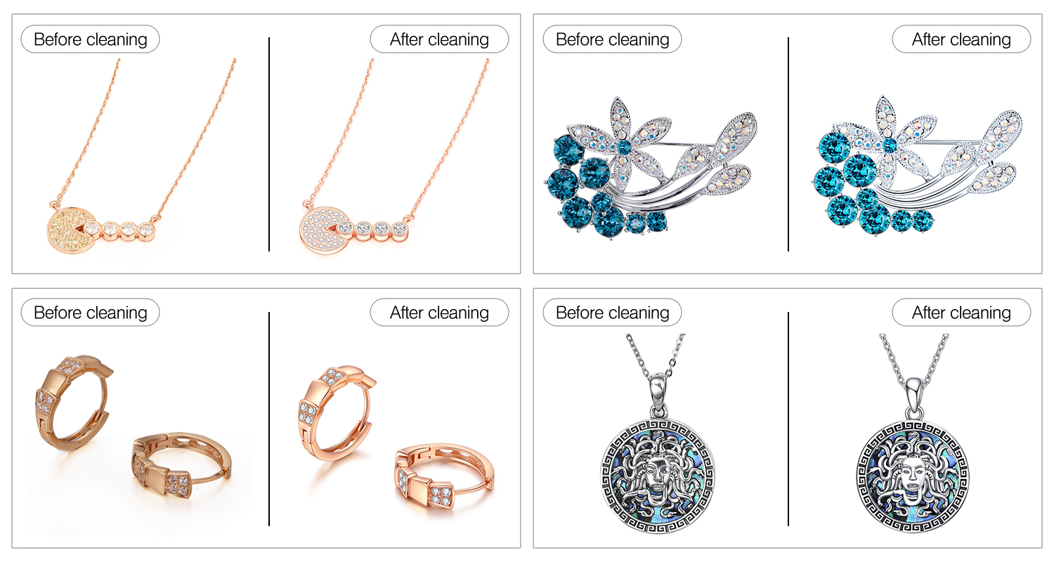 Trang sức trước và sau khi được rửa siêu âm
