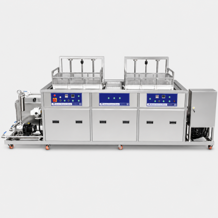 Máy rửa siêu âm 2 khoang có tự động nâng hạ, giũ